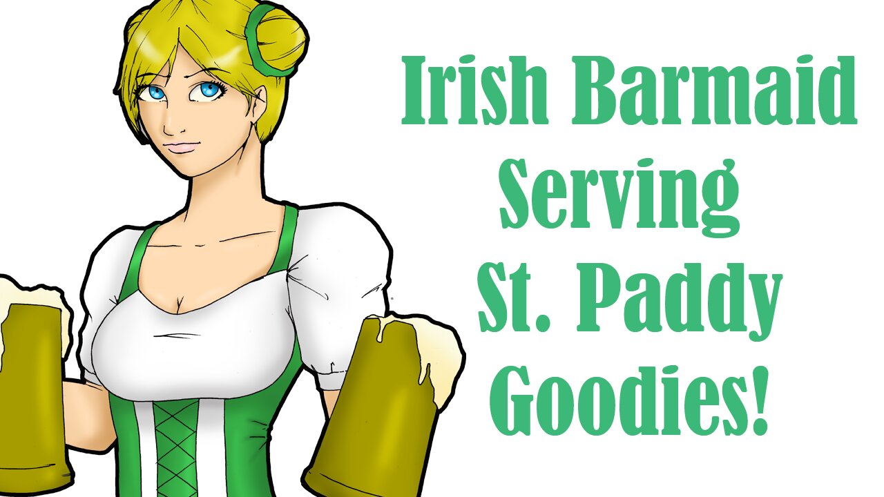 Cute Irish Barmaid Coloring