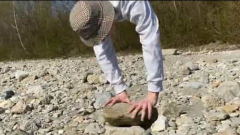 Never do a handstand on an unstable rock
