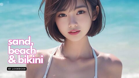 [4K Lookbook] White Bikini