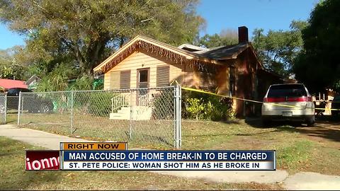 St. Petersburg woman shoots a man climbing through a side window of her house