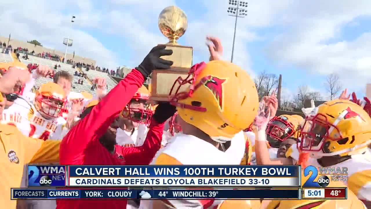 Calvert Hall wins the Brooks Financial Group Turkey Bowl 100