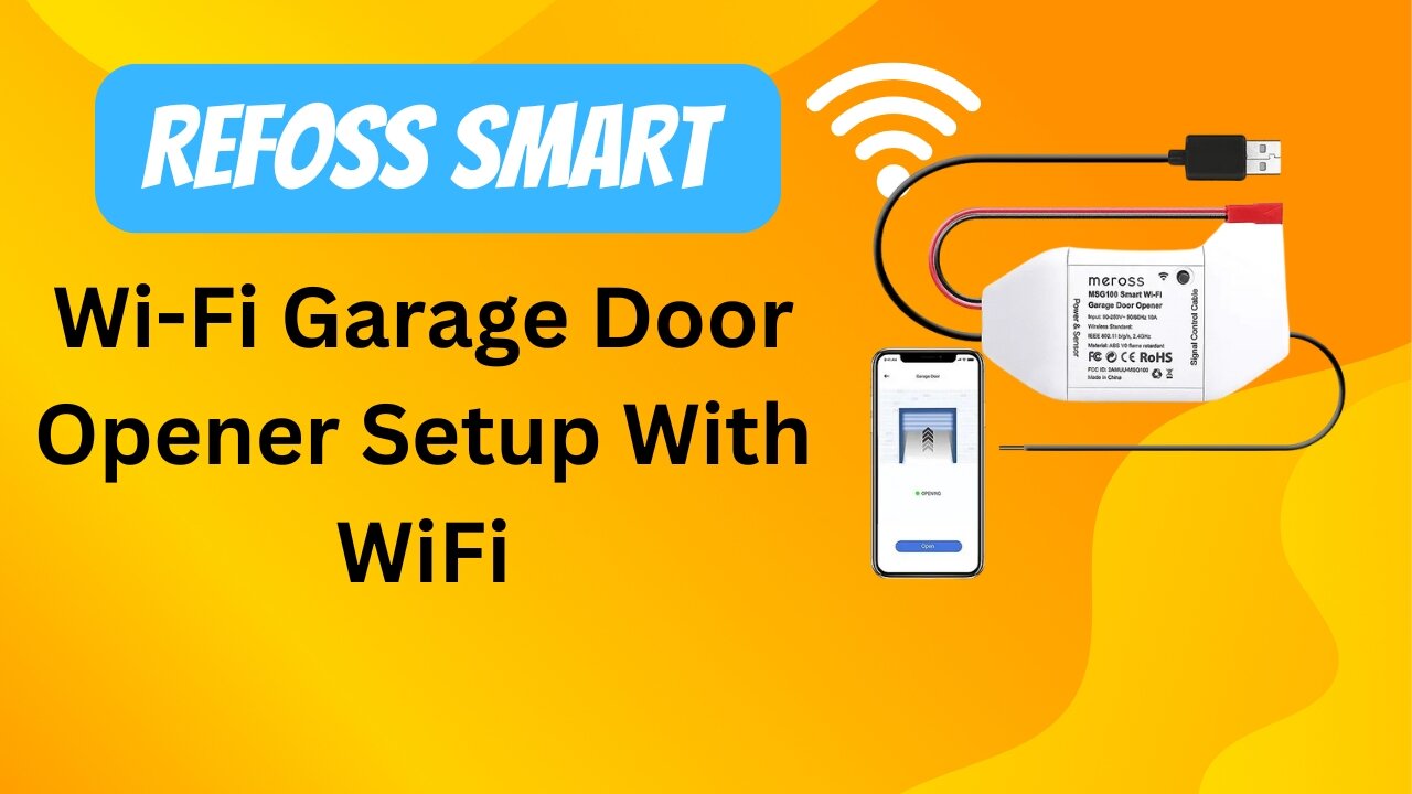 Refoss Smart Wi Fi Garage Door Opener Setup With WiFi