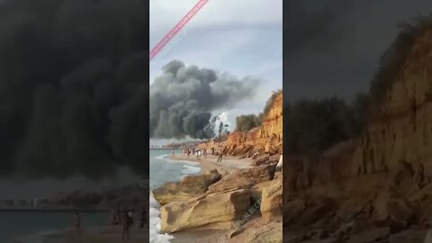 Russia Ukraine War: Aftermath of fighter jet explosion in Sevastopol Crimea.