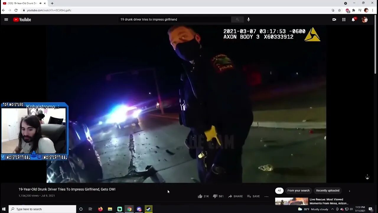 MoistCr1tikal Reacts To 19 Year Old Drunk Driver Tries To Impress Girlfriend, Gets OWI