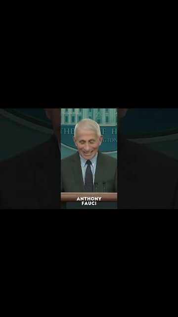 Fauci, So My Message... Maybe The Final Message I Give You From This Podium Is