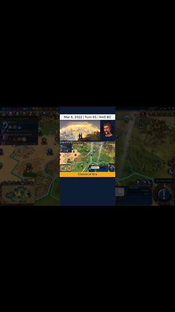 #oneturnadaychallenge #civ6 – Turn 65 - GREAT BATH CONSTRUCTION STARTS #shorts