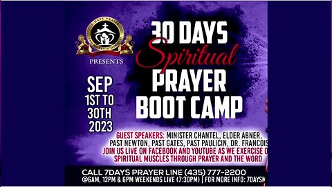 WORSHIP SERVICE || 30 DAYS SPIRITUAL BOOTCAMP || 9-16-23 || EXERCISE YOUR SPIRITUAL MUSCLES || Dr…