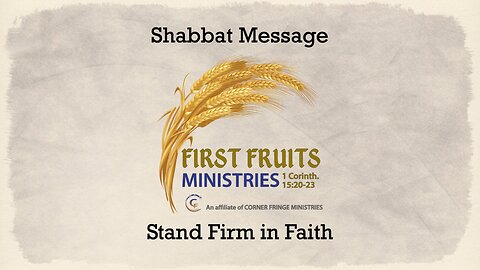 Stand Firm in Faith