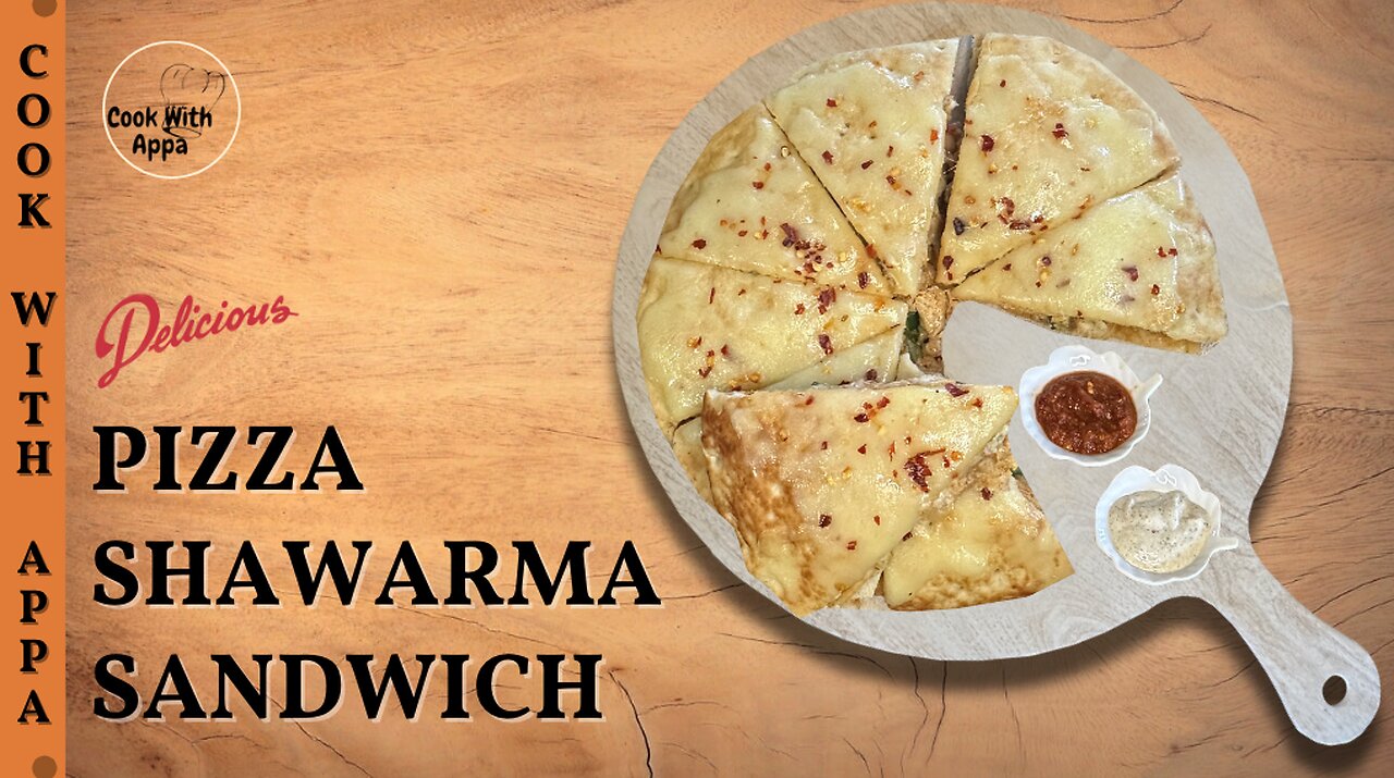 Pizza Shawarma Sandwich | Shawarma Melt | Pizza Stuffed Shawarma | Shawarma Pocket Pizza #pizza