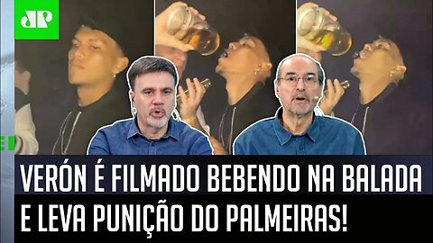 "Cara, essa CENA do Gabriel Verón..." Jogador do Palmeiras é visto BEBENDO na BALADA e LEVA PUNIÇÃO!