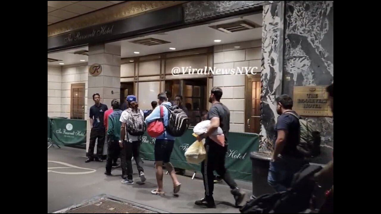 ROOSEVELT HOTEL🏨🛗🚌SHELTERING ILLEGAL MIGRANTS IN NEW YORK CITY🏨🛃🎟️🛗🐚💫