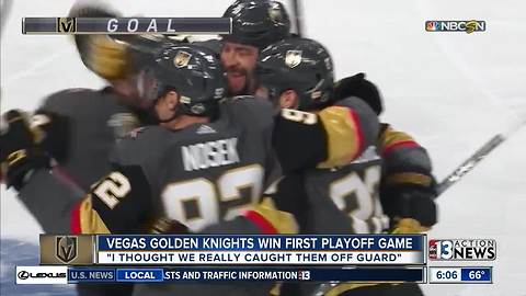 Golden Knights players get ready for Game 2