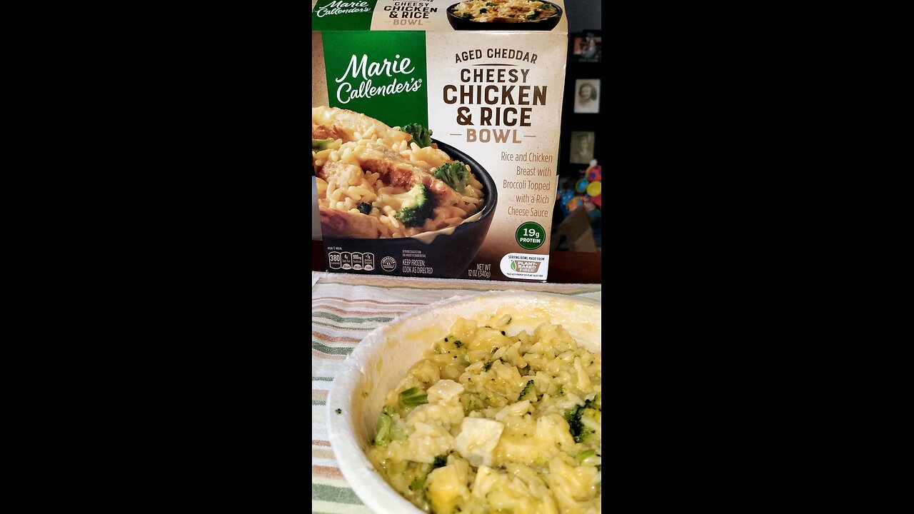 Eating Marie Callender's Cheesy Chicken & Rice Bowl, Dbn, MI, 9/25/24