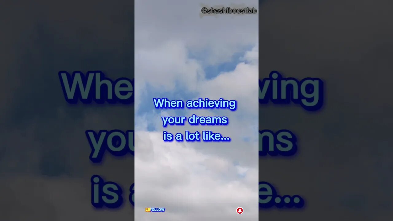 When achieving your dreams is a lot like...| 2| #facts #knowledge