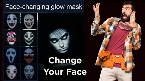 Express Yourself Anywhere with the Smart Bluetooth LED Face Mask: Changeable Colors & Animated Fun!