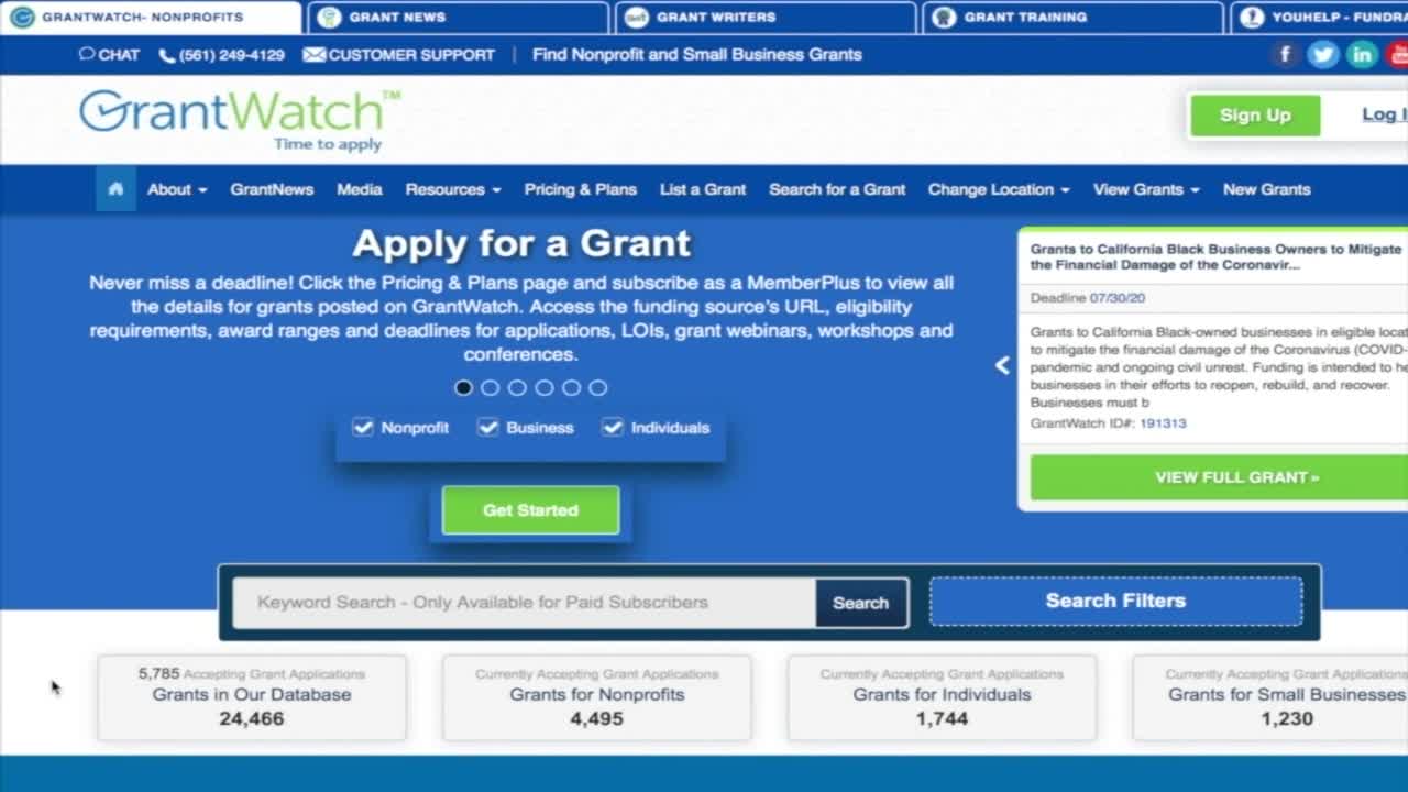 Website helping nonprofits, other businesses find grants to stay afloat