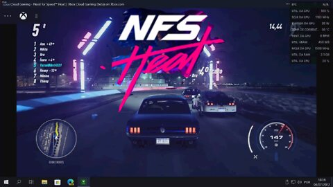 Need for Speed Heat - GAMEPLAY - Teste Xbox Cloud Gaming(internet wifi lenta)delay