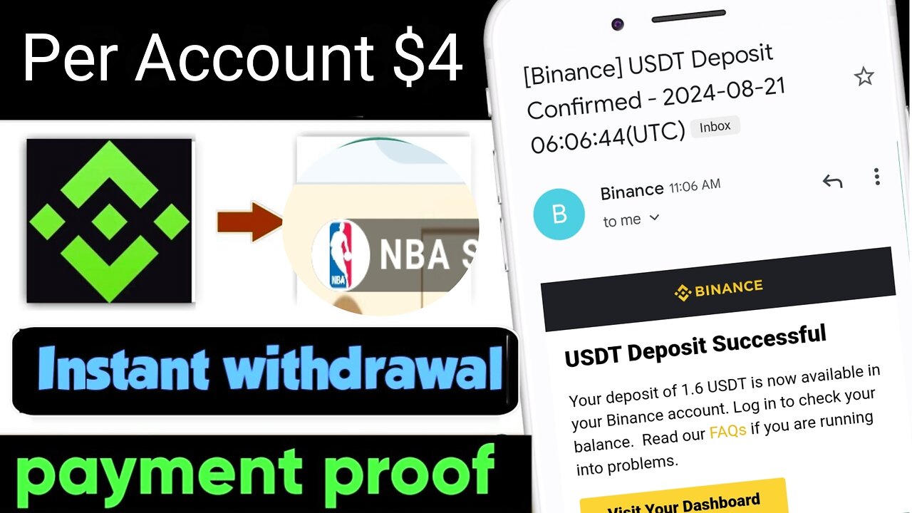 $4 Per Account NBA Crypto Loot|| Make Money online Crypto Loot|| Crypto Loot instant withdrawal!!