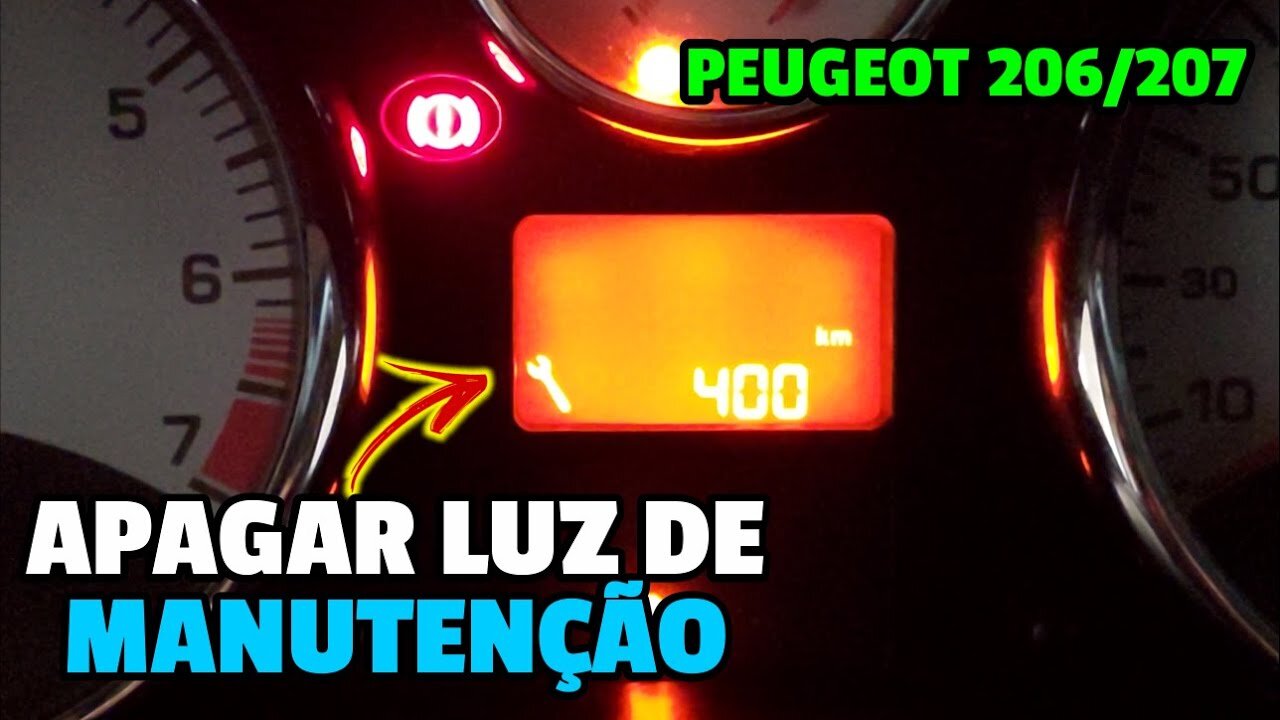 COMO APAGAR A LUZ DE MANUTENÇÃO DO PEUGEOT 207