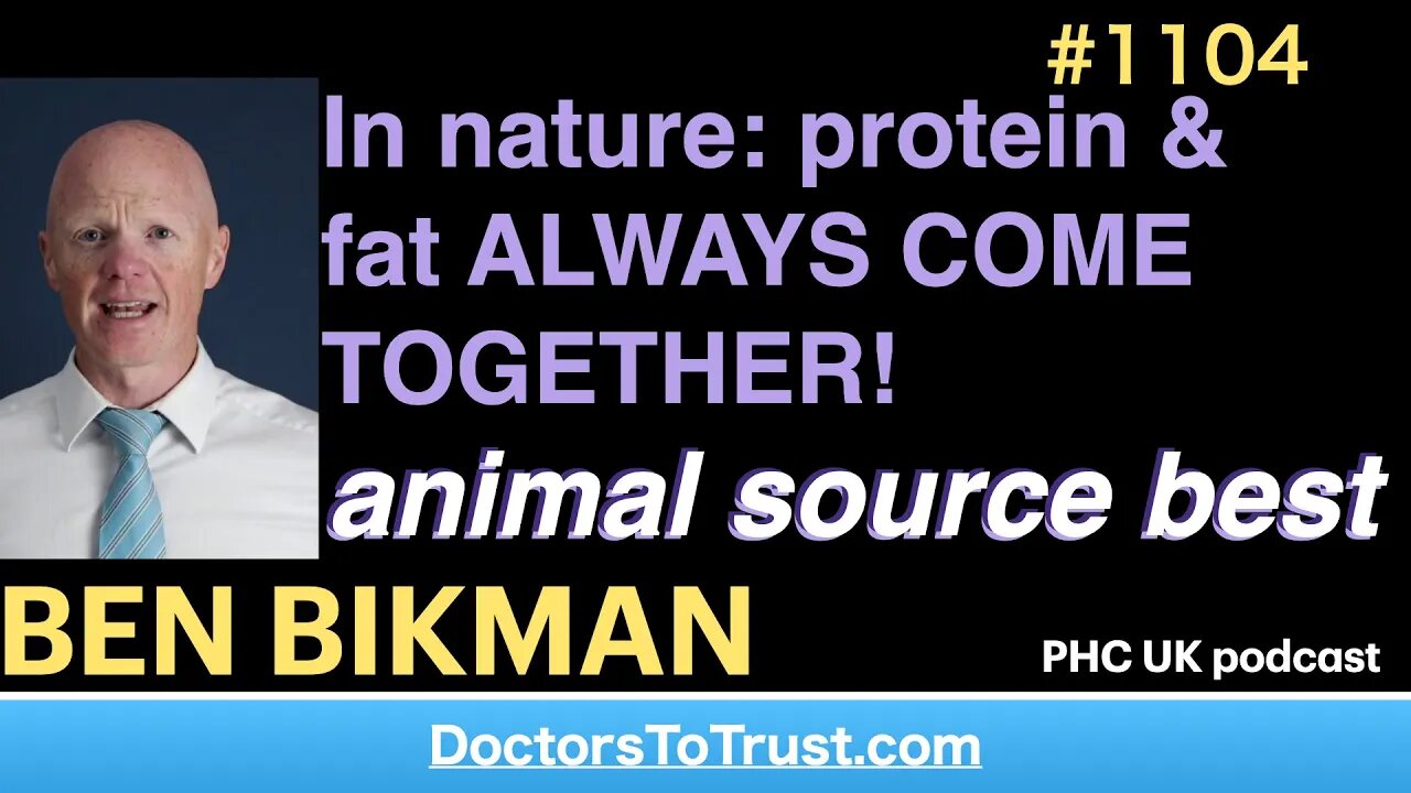 BEN BIKMAN h; | In nature: protein & fat ALWAYS COME TOGETHER! animal source best