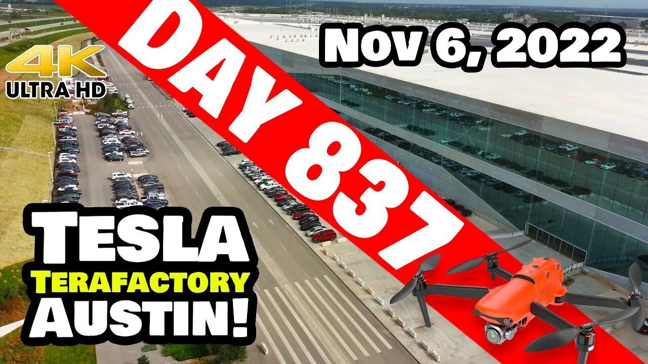 CRANKING SUNDAY AT GIGA TEXAS! - Tesla Gigafactory Austin 4K Day 837 - 11/6/22 - Tesla Terafactory