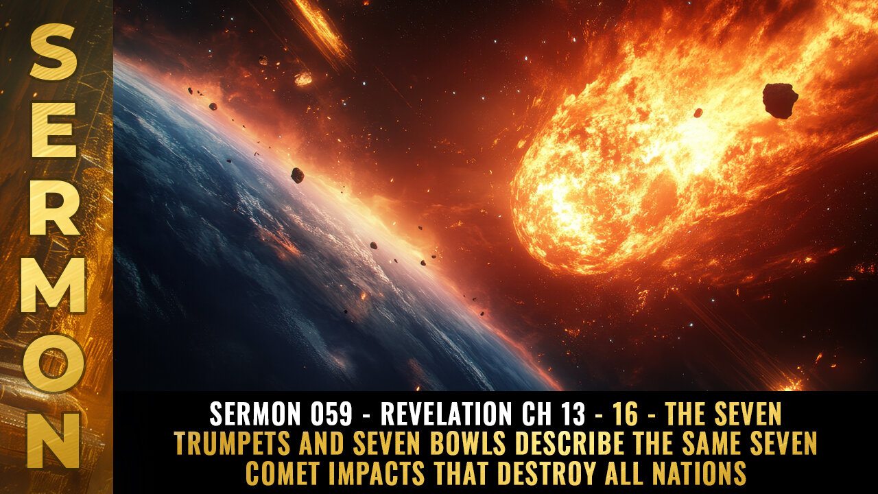 Mike Adams Sermon 059 - Revelation Ch 13 - 16 - The Seven Trumpets and Seven Bowls describe the SAME SEVEN COMET IMPACTS that destroy all nations