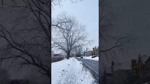 Westmount covered of white snow