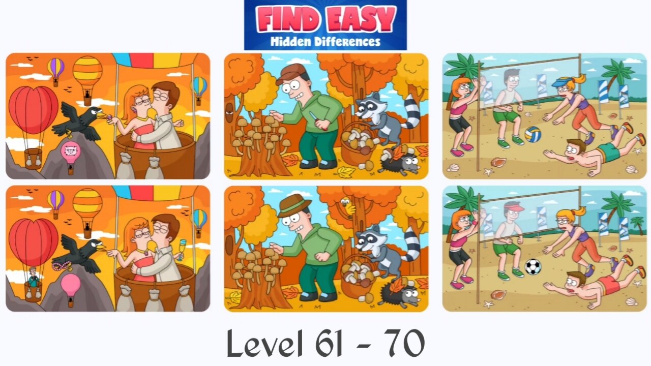 FIND EASY LEVEL 61 - 70