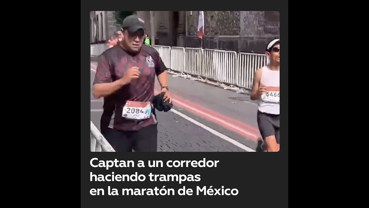 Graban a corredor haciendo trampas en maratón: sólo corre los últimos kilómetros