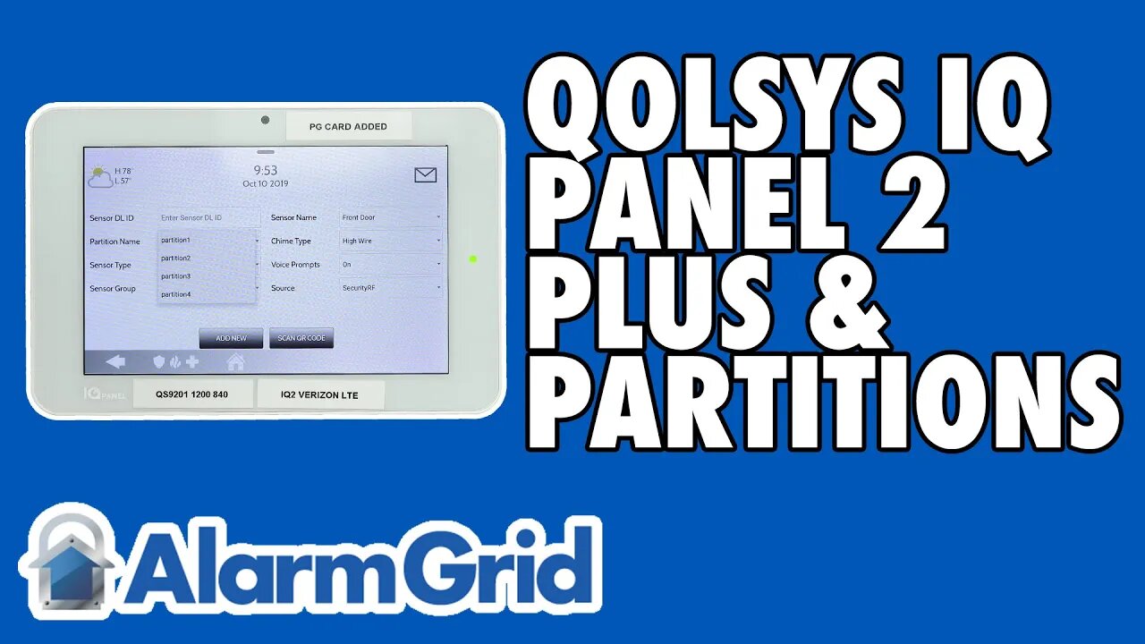 The Qolsys IQ Panel 2 and Partitioning