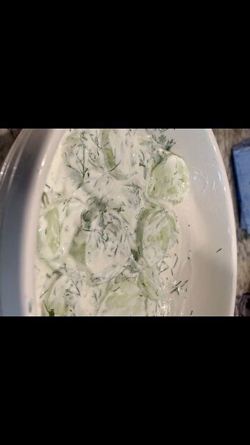 Creamy Cucumber Salad.