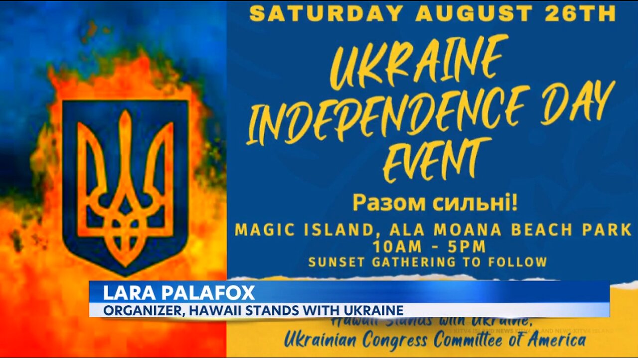 Hawaii will hold Ukraine Independence Day at Magic Island, begging for more money