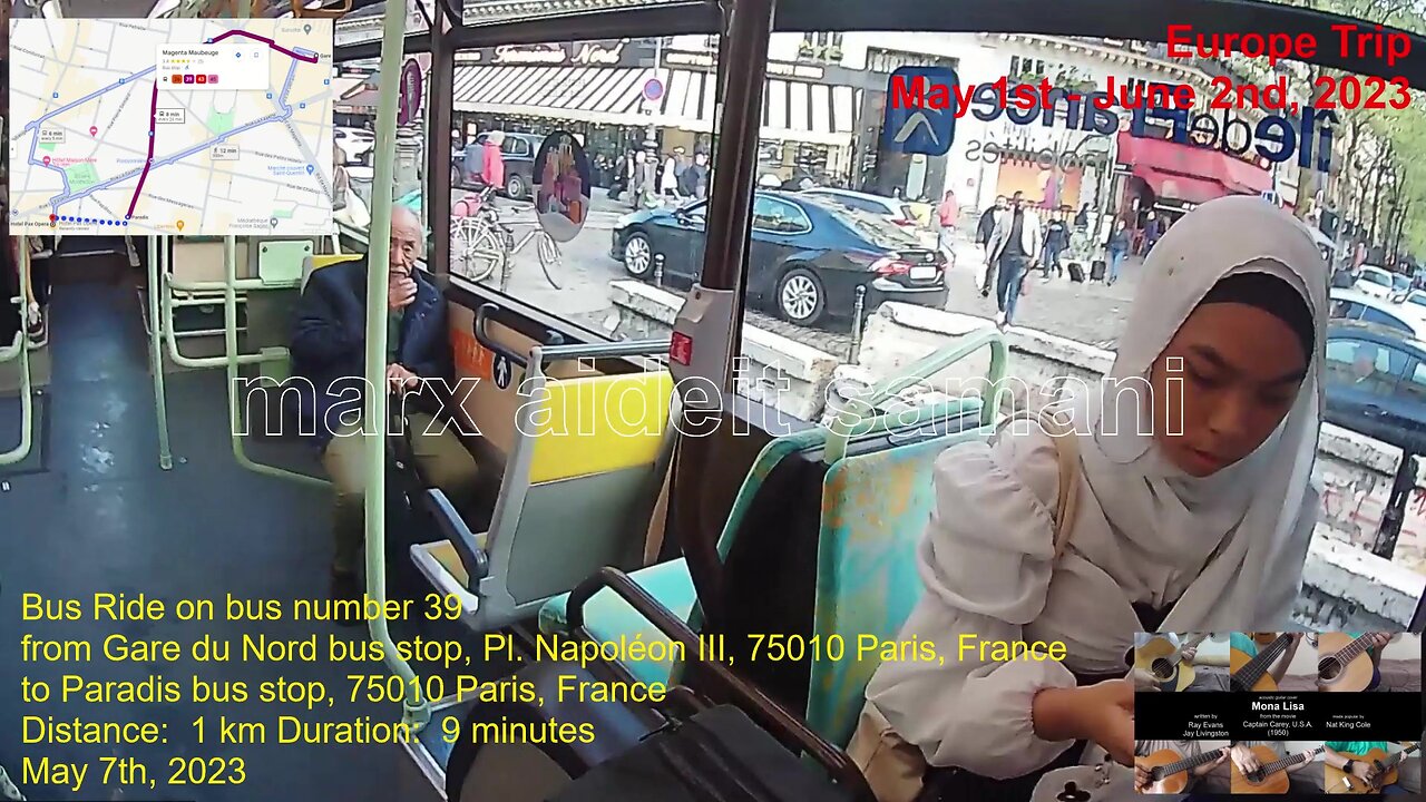 May 7, 2024, 28a Bus - Gare du Nord (Paris North Station) to Paradis Bus Stop.