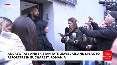 Andrew Tate And Tristan Tate Leave Jail And Speak To Reporters In Bucharest, Romania