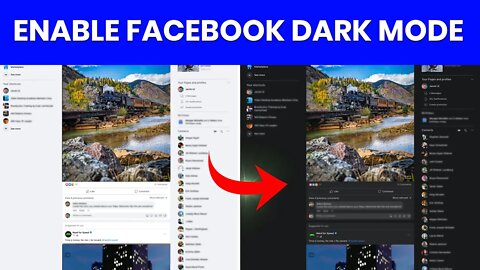 Enable Facebook to Dark Mode in 16 Seconds (On Computer/PC)