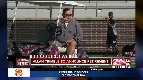 Legendary Jenks Football Coach Allan Trimble to announce retirement