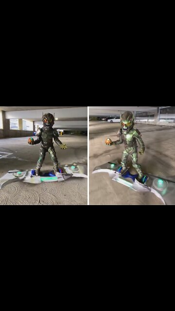 Dad Creates Custom Green Goblin Costume For His Son