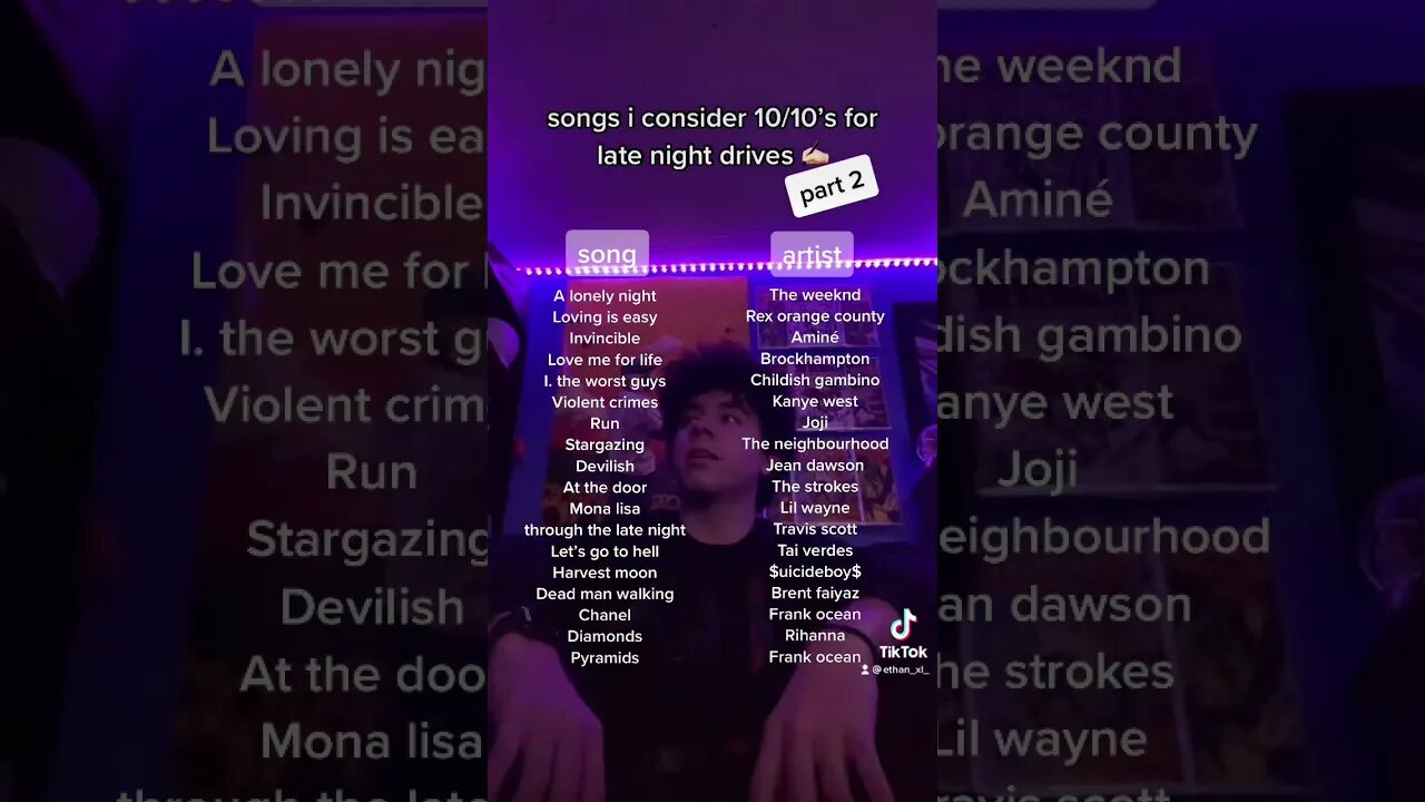 songs i consider 10/10’s for late night driving pt2