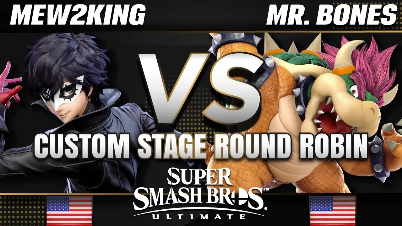 FOX | Mew2King (Puff/Incin/Lucina/Joker/Bowser) vs. Mr. Bones (Bowser) - Custom Stage Round-Robin