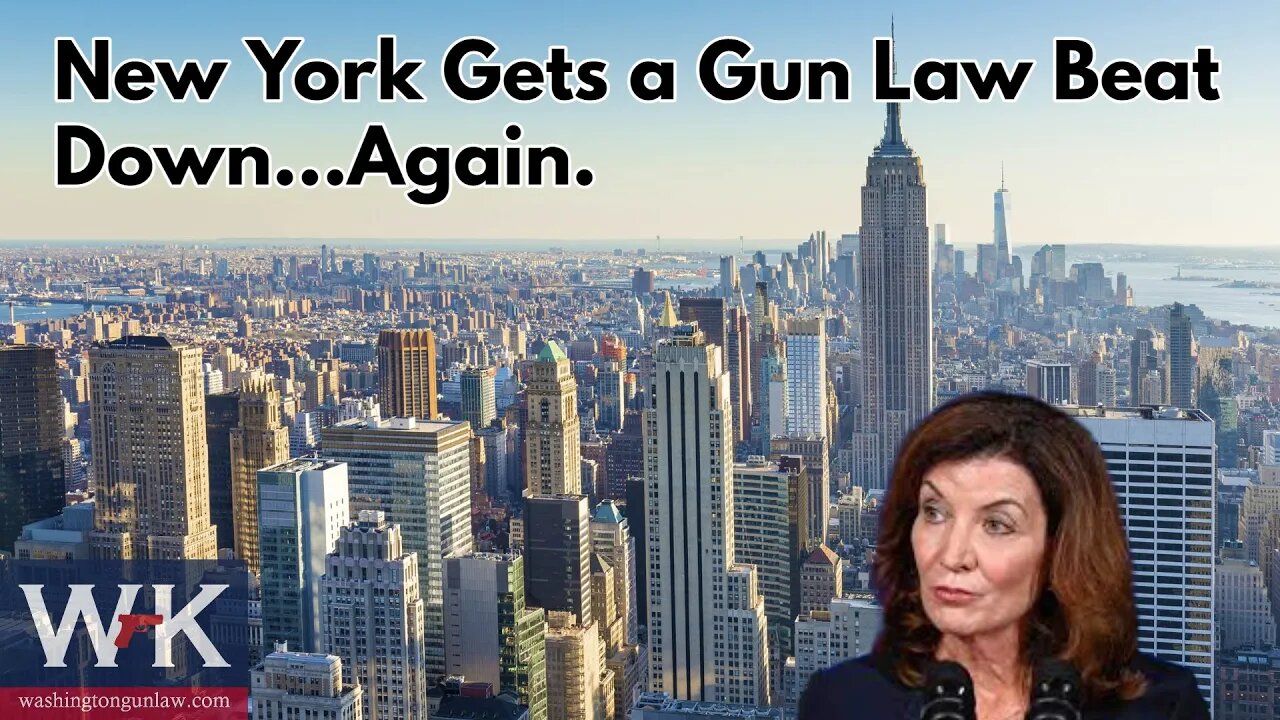 New York Gets a Gun Law Beat Down....Again.