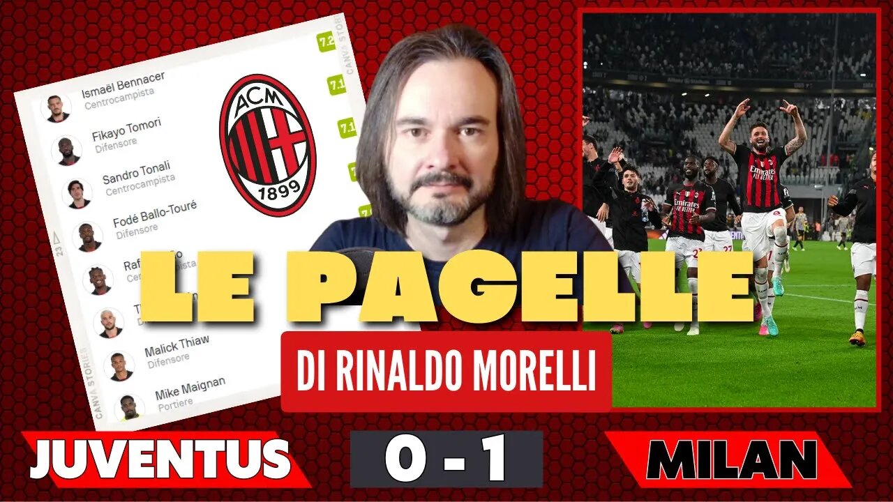 JUVENTUS-MILAN 0-1, le PAGELLE di Rinaldo Morelli