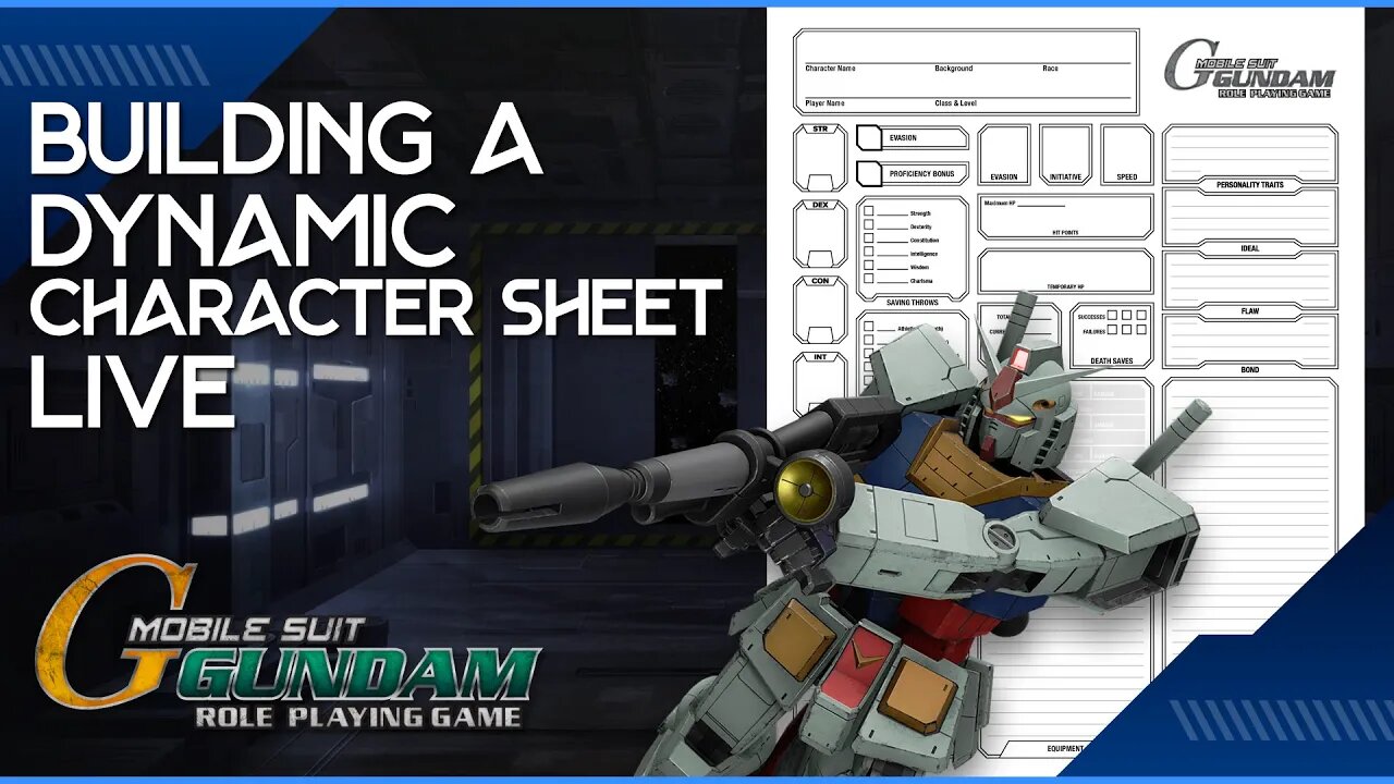 Working on Gundam5e.com's Dynamic Character Sheet LIVE | Midnight Hatter LIVE w/ Adam Blue