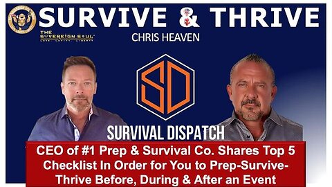 WWG1WGA: CEO of #1 Prep & Survival Co.'s Top 5 Checklist for You to Prep-Survive-Thrive these Events