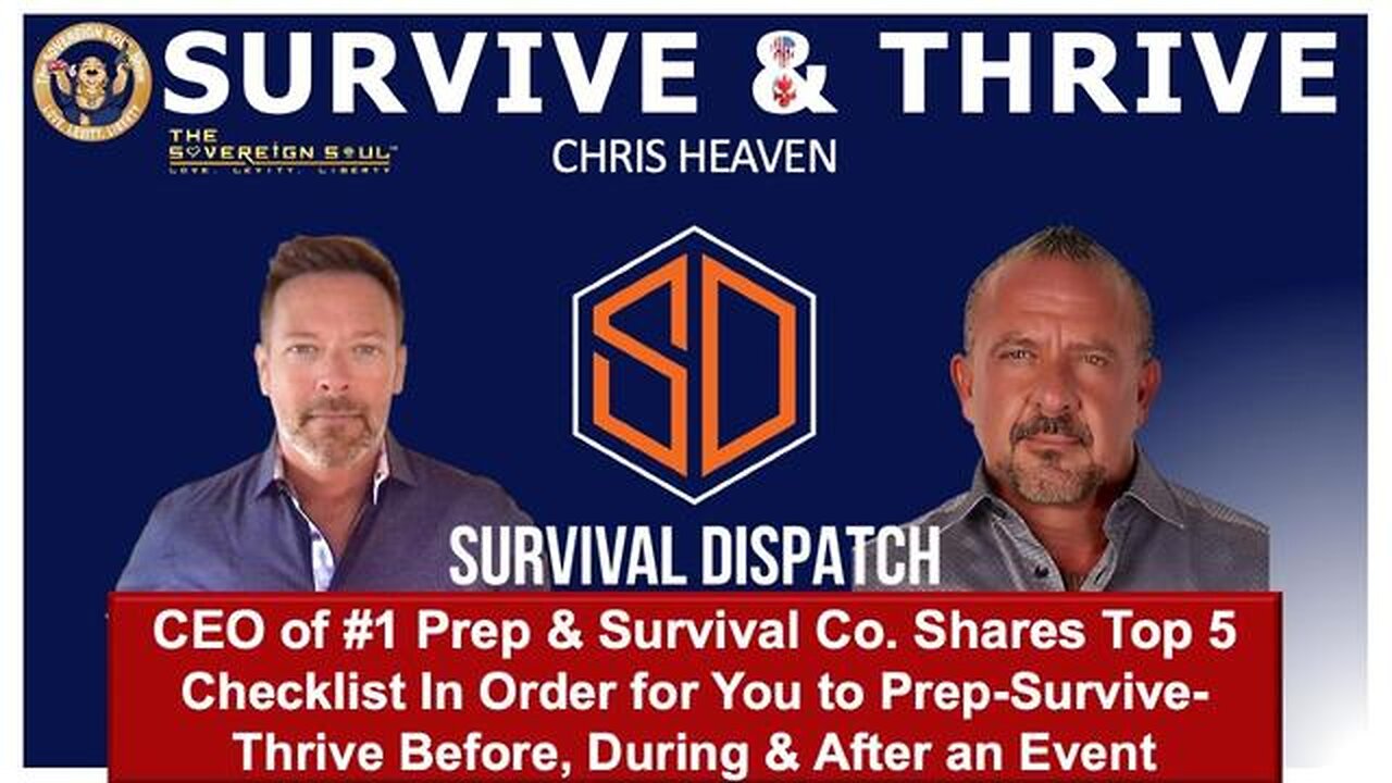 WWG1WGA: CEO of #1 Prep & Survival Co.'s Top 5 Checklist for You to Prep-Survive-Thrive these Events