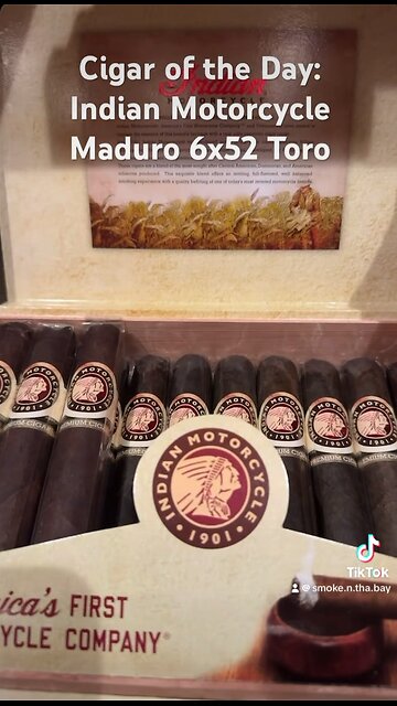 Indian Motorcycle Maduro 6x52 Toro #Short #Shorts #CigarOfTheDay #Cigar #Stogie #Cigars #1901