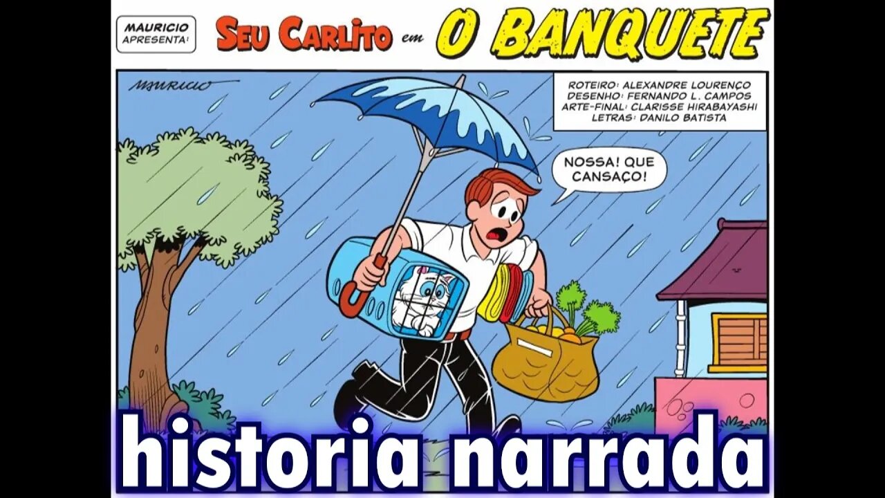 Seu Carlito em-O banquete | Gibis do Rapha