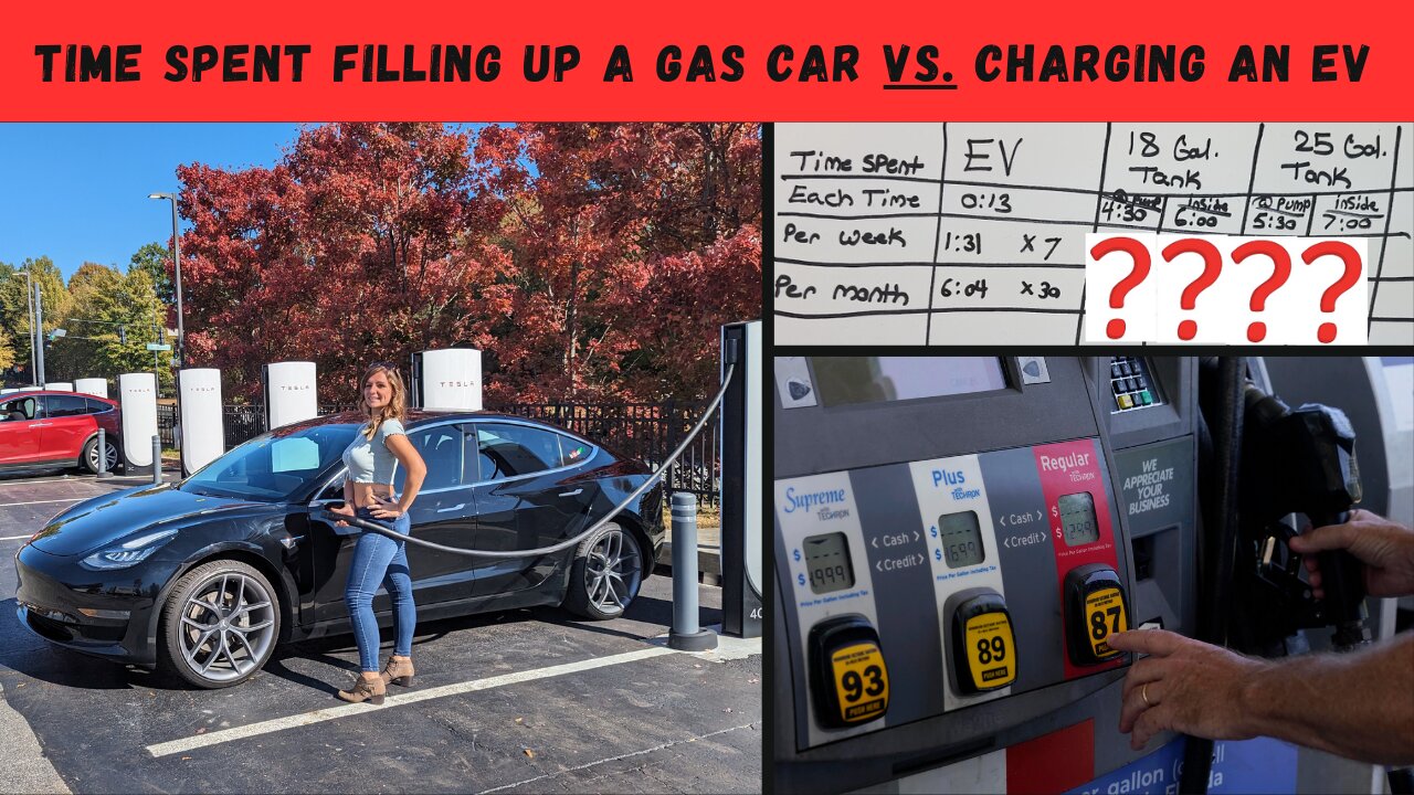 Time Spent Filling Up A Gas Car Vs Charging An Electric Car