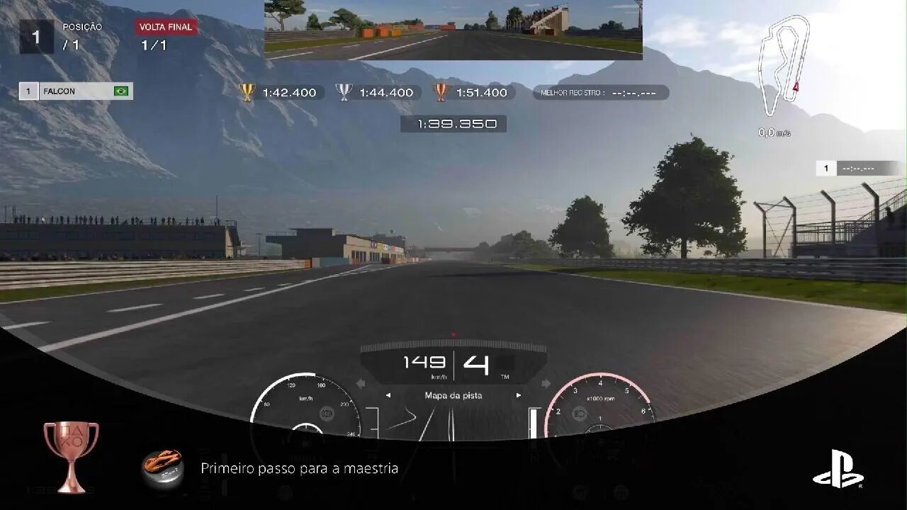 Primeiro passo para a maestria - Concluiu uma pista (todos os trechos) na Experiência de Circuito