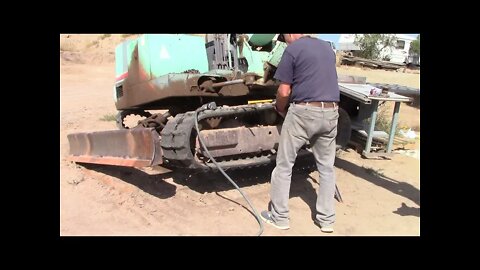 Yanmar YB 451 Excavator Track Idler Removal