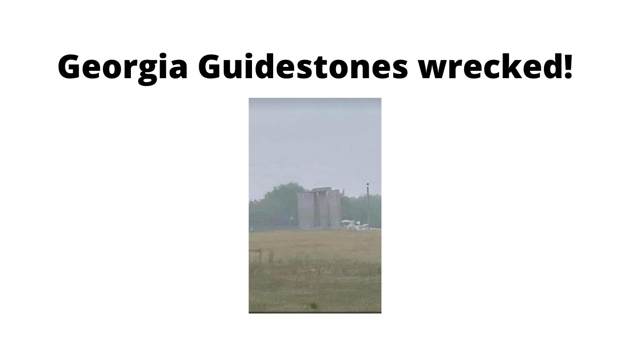 Georgia Guidestones partly wrecked